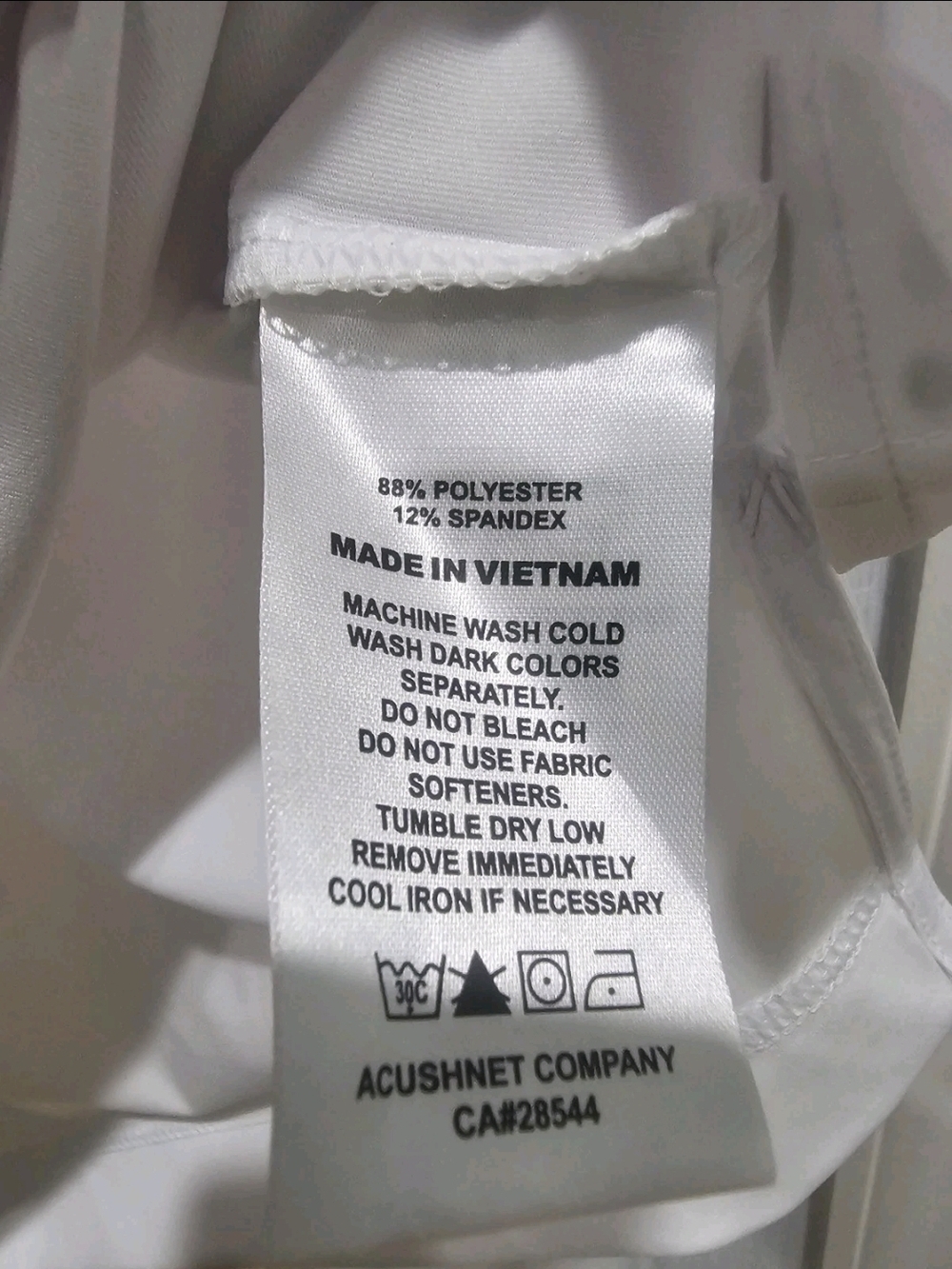 FootJoy Golf Polo Mens Medium White Performance Stretch 1926 Logo Shirt - Picture 5 of 5